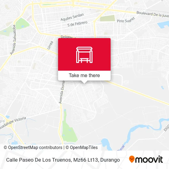 Mapa de Calle Paseo De Los Truenos, Mz66 Lt13
