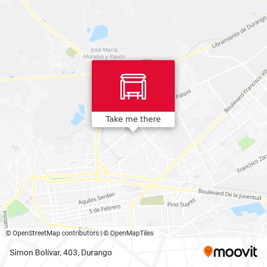 Simon Bolívar, 403 map