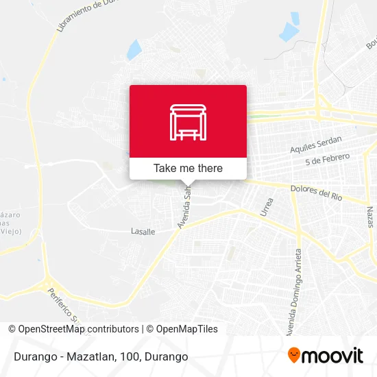 Mapa de Durango - Mazatlan, 100