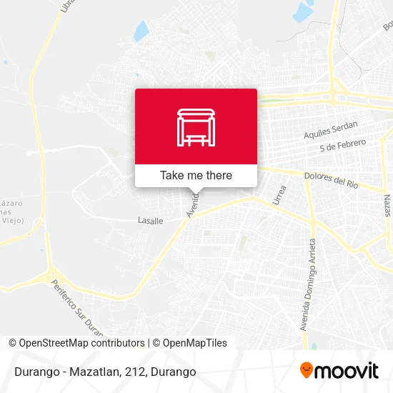 Mapa de Durango - Mazatlan, 212