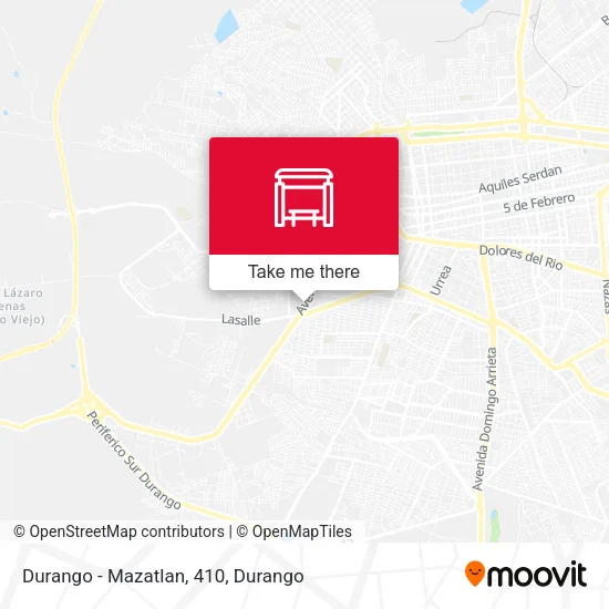 Mapa de Durango - Mazatlan, 410