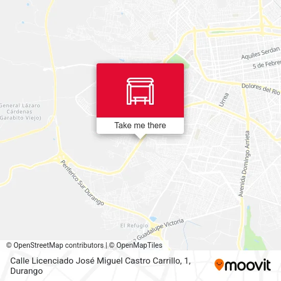 Mapa de Calle Licenciado José Miguel Castro Carrillo, 1