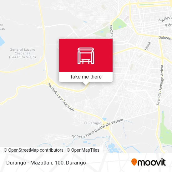 Mapa de Durango - Mazatlan, 100
