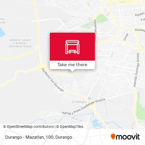 Mapa de Durango - Mazatlan, 100