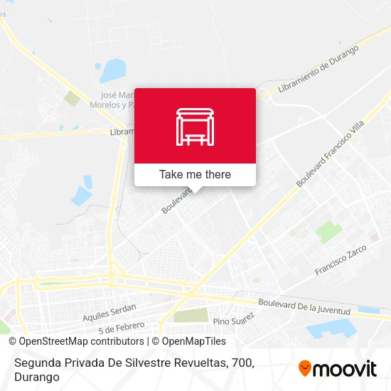 Mapa de Segunda Privada De Silvestre Revueltas, 700