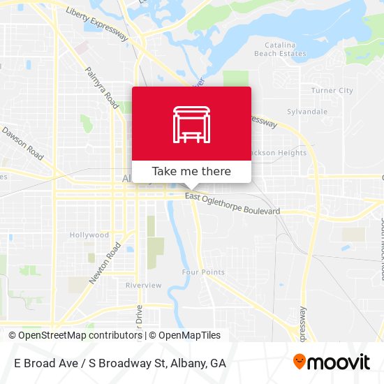 Mapa de E Broad Ave / S Broadway St