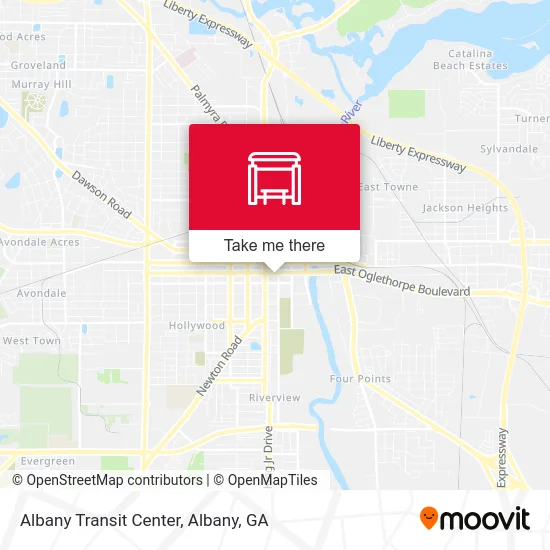 Albany Transit Center map