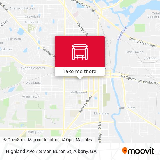 Highland Ave / S Van Buren St map
