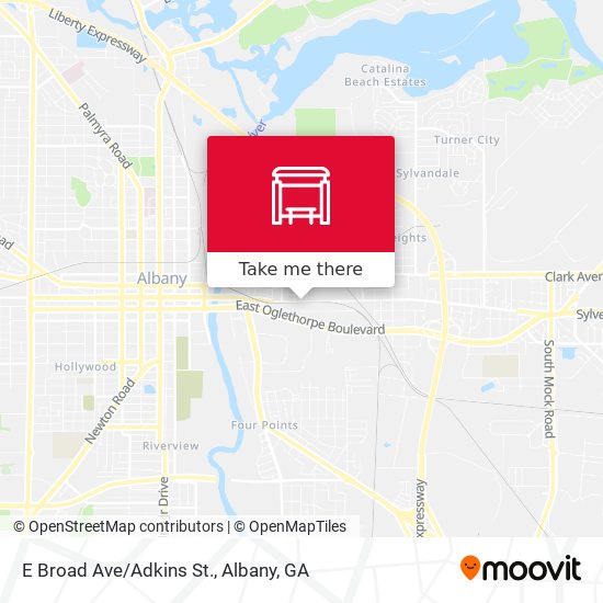 Mapa de E Broad Ave/Adkins St.