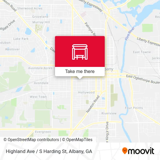 Highland Ave / S Harding St map