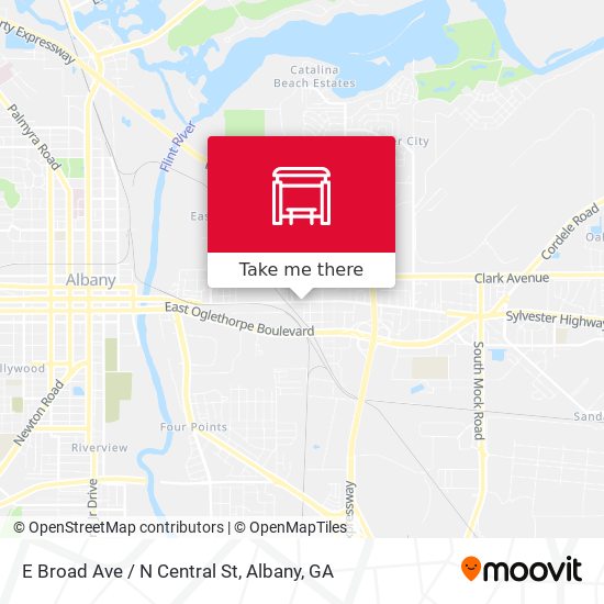 E Broad Ave / N Central St map