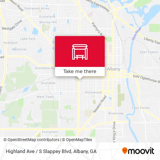 Mapa de Highland Ave / S Slappey Blvd