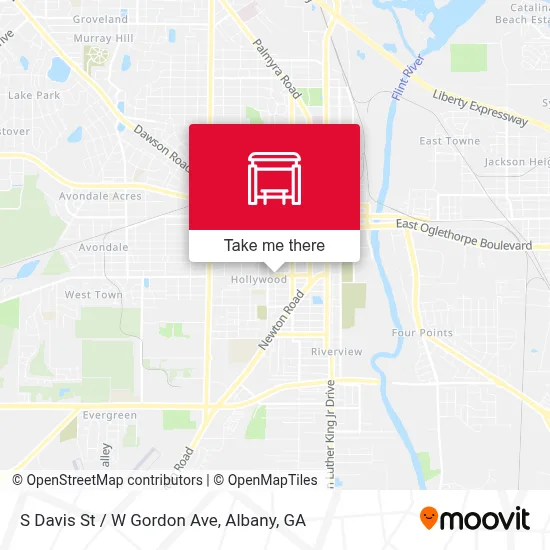 S Davis St / W Gordon Ave map