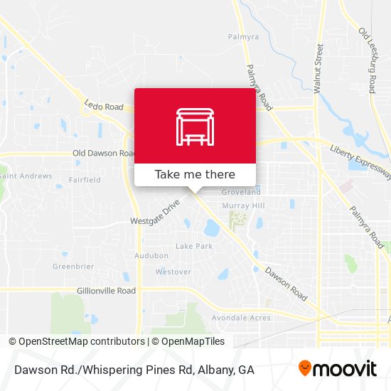 Dawson Rd./Whispering Pines Rd map