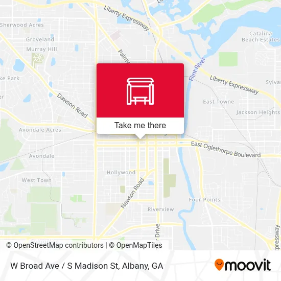 W Broad Ave / S Madison St map