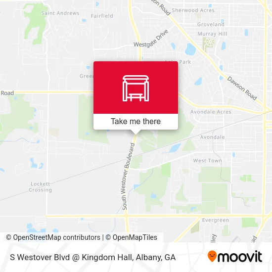 S Westover Blvd @ Kingdom Hall map