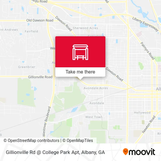 Gillionville Rd @ College Park Apt map