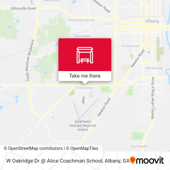 W Oakridge Dr @ Alice Coachman School map