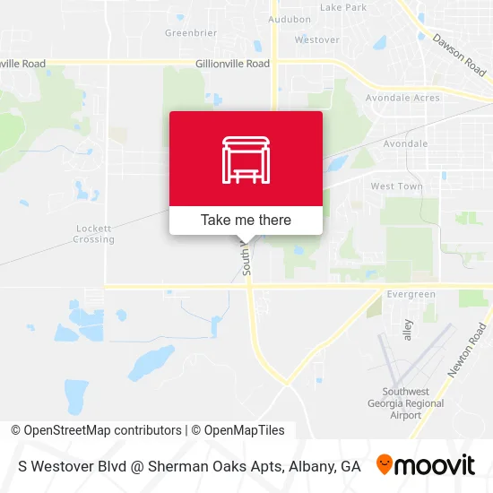 S Westover Blvd @ Sherman Oaks Apts map