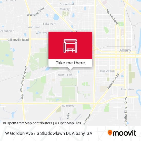 W Gordon Ave / S Shadowlawn Dr map