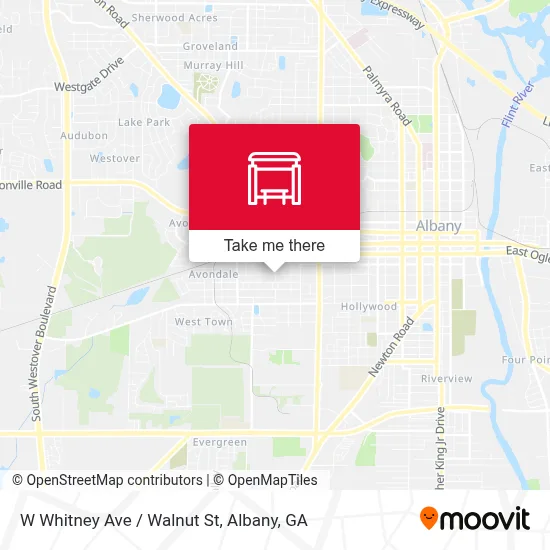 W Whitney Ave / Walnut St map