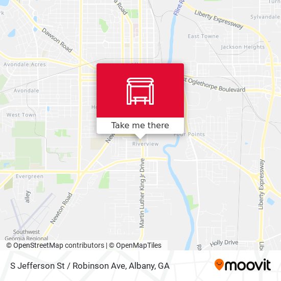 S Jefferson St / Robinson Ave map