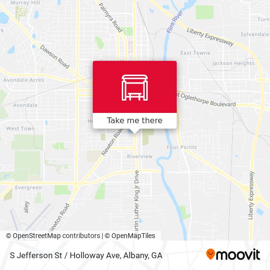 S Jefferson St / Holloway Ave map