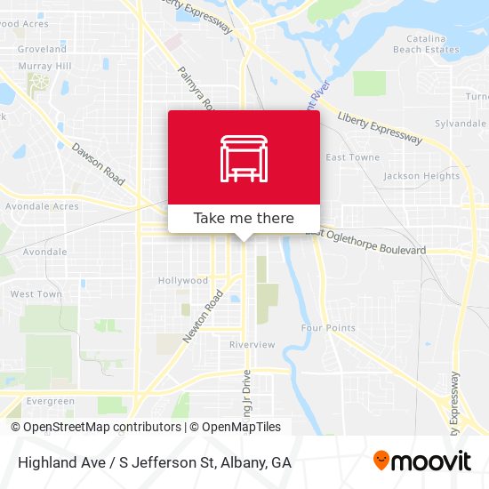 Highland Ave / S Jefferson St map