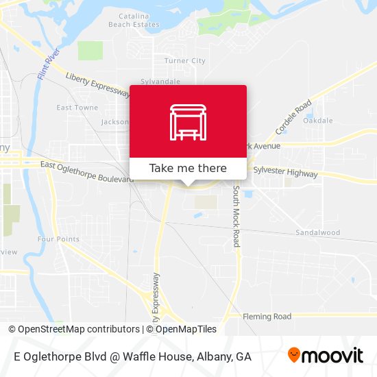 E Oglethorpe Blvd @ Waffle House map