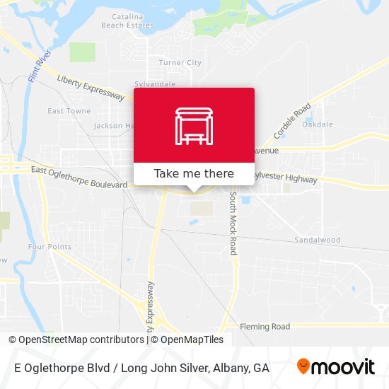 Mapa de E Oglethorpe Blvd / Long John Silver