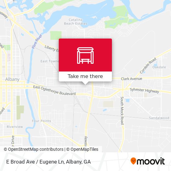 E Broad Ave / Eugene Ln map