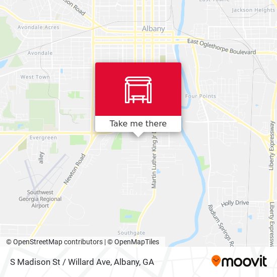 S Madison St / Willard Ave map