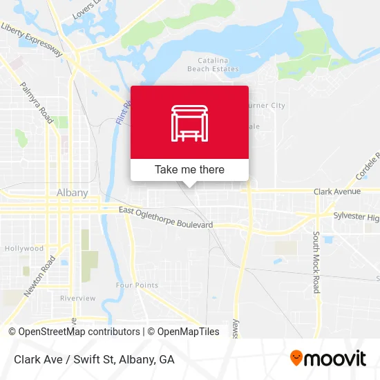 Clark Ave / Swift St map