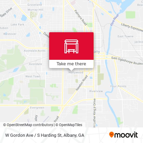 Mapa de W Gordon Ave / S Harding St