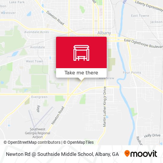 Newton Rd @ Southside Middle School map