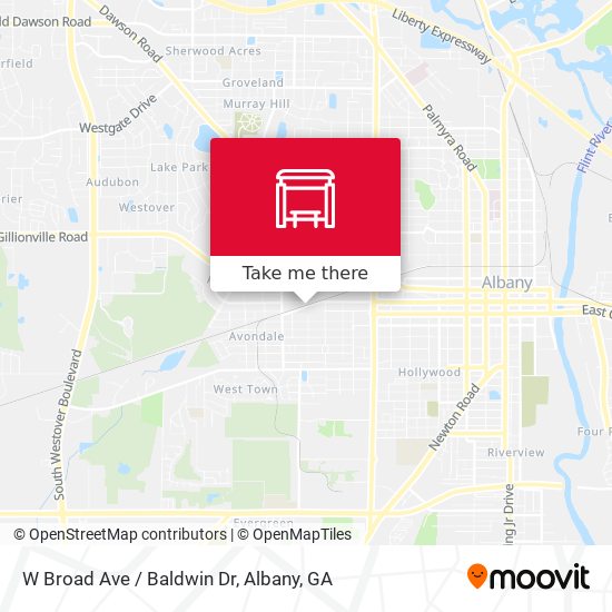 Mapa de W Broad Ave / Baldwin Dr