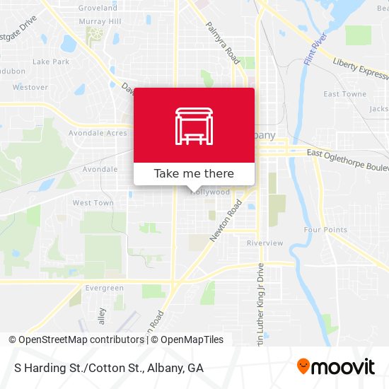S Harding St./Cotton St. map