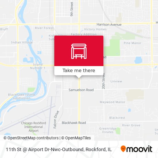 11th St @ Airport Dr-Nwc-Outbound map