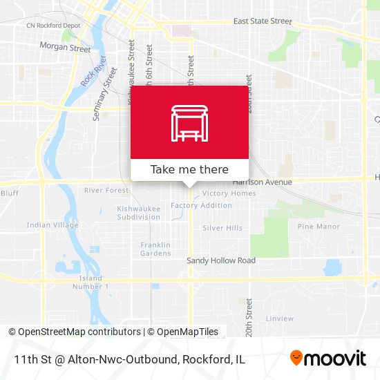 11th St @ Alton-Nwc-Outbound map