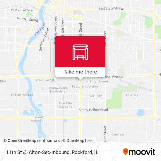 11th St @ Alton-Sec-Inbound map