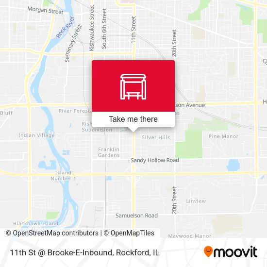 Mapa de 11th St @ Brooke-E-Inbound