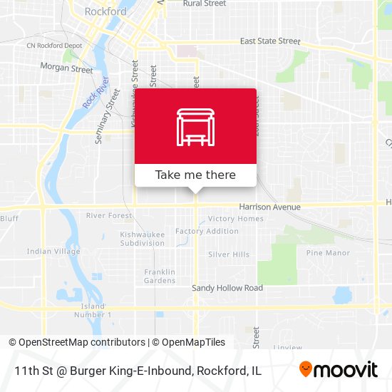 11th St @ Burger King-E-Inbound map