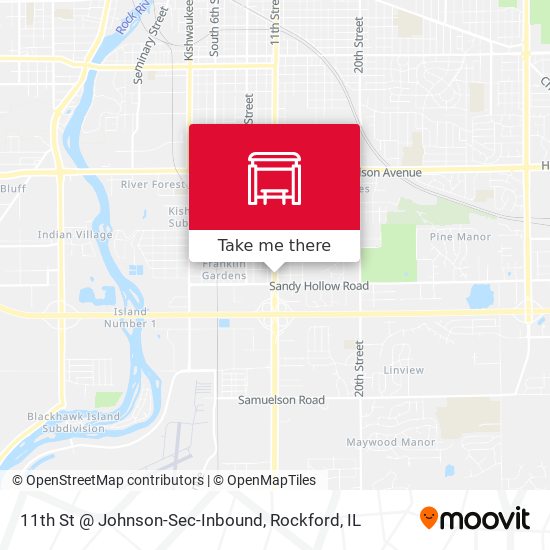 Mapa de 11th St @ Johnson-Sec-Inbound