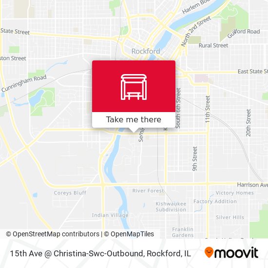 15th Ave @ Christina-Swc-Outbound map