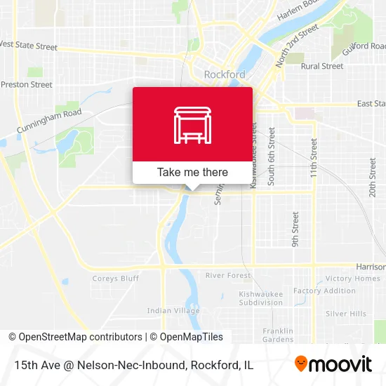 Mapa de 15th Ave @ Nelson-Nec-Inbound