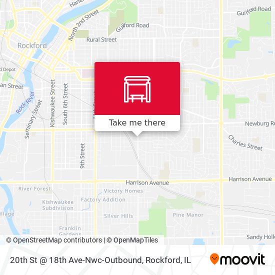 20th St @ 18th Ave-Nwc-Outbound map