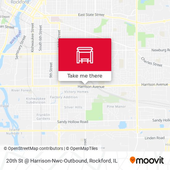 20th St @ Harrison-Nwc-Outbound map