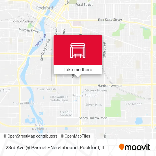 Mapa de 23rd Ave @ Parmele-Nec-Inbound