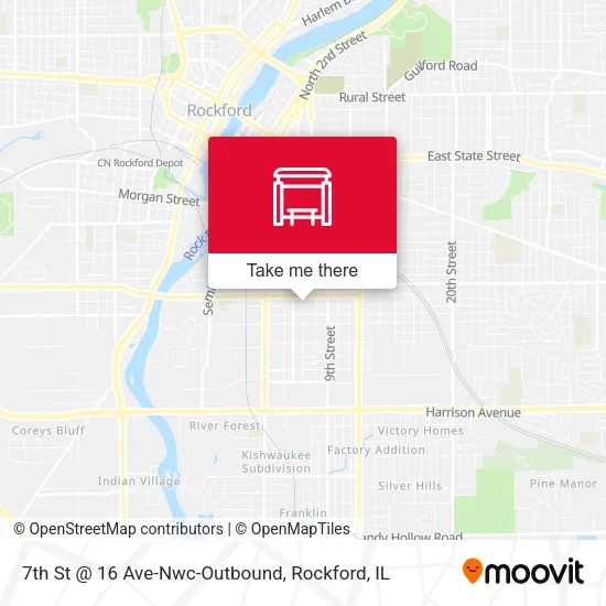 Mapa de 7th St @ 16 Ave-Nwc-Outbound