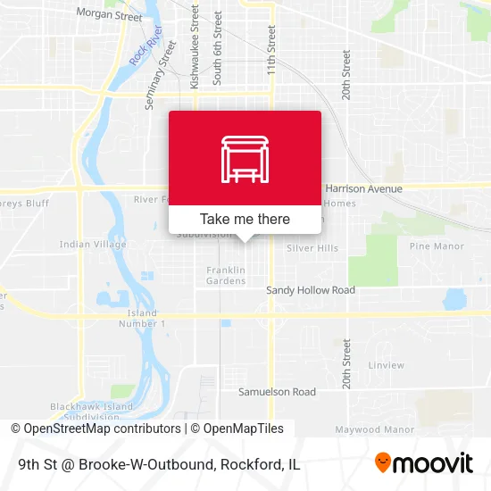 Mapa de 9th St @ Brooke-W-Outbound